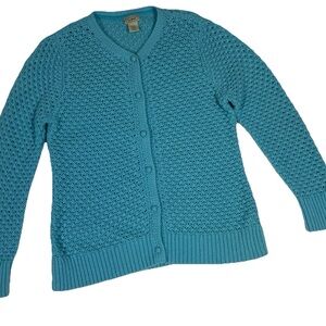 L.L Bean Cardigan Women’s Sz XL Wool Angora Blend Popcorn Knit Cottagecore